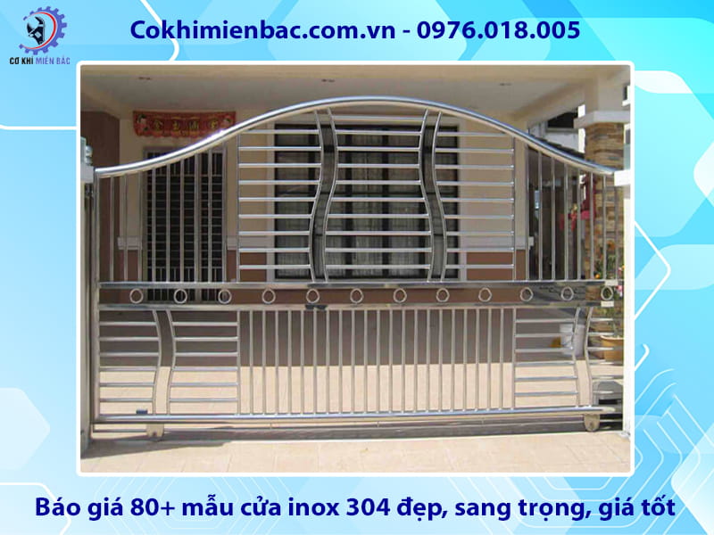 Báo giá 80+ mẫu cửa inox 304 đẹp, sang trọng, giá tốt