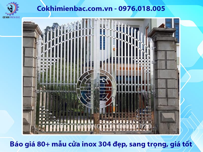 Báo giá 80+ mẫu cửa inox 304 đẹp, sang trọng, giá tốt