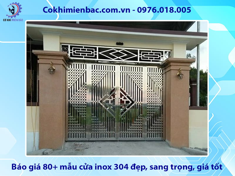Báo giá 80+ mẫu cửa inox 304 đẹp, sang trọng, giá tốt