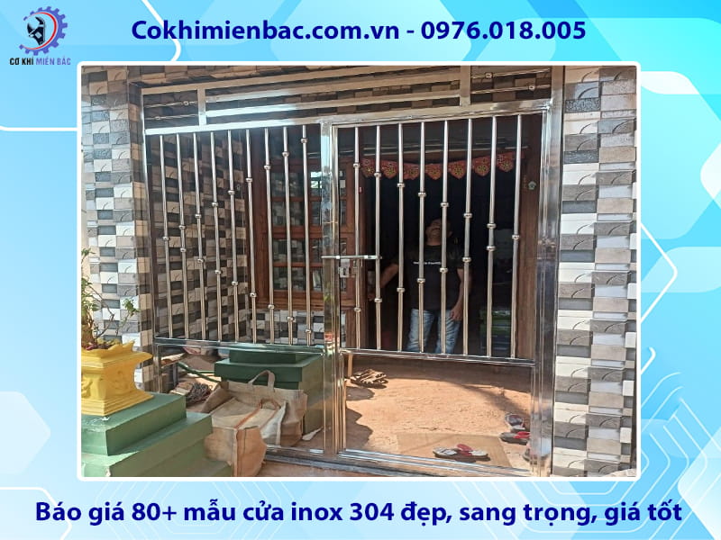 Báo giá 80+ mẫu cửa inox 304 đẹp, sang trọng, giá tốt
