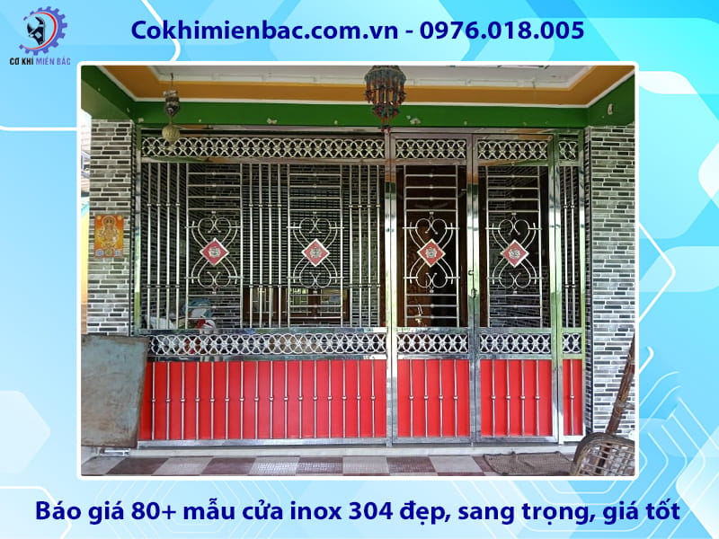 Báo giá 80+ mẫu cửa inox 304 đẹp, sang trọng, giá tốt