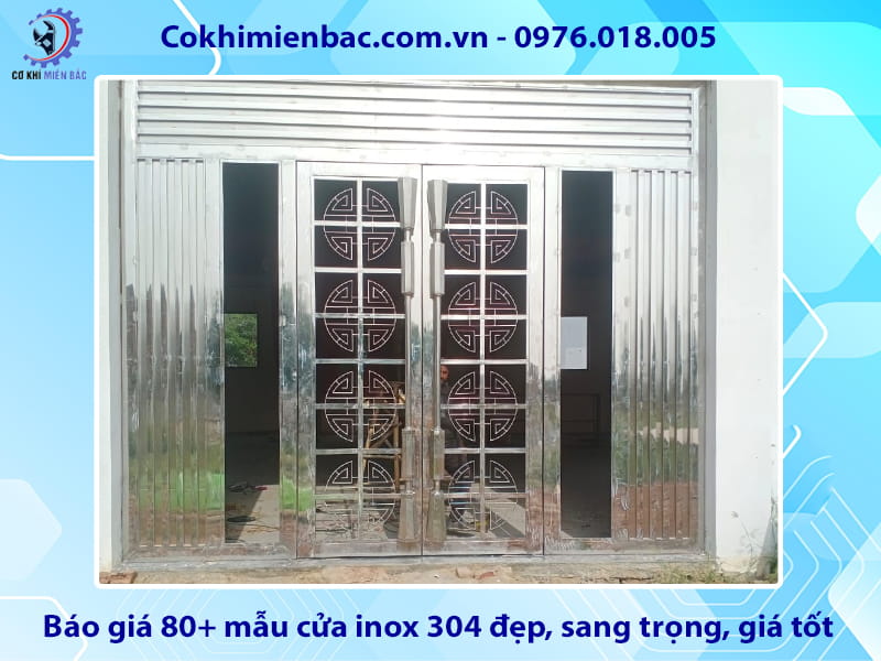 Báo giá 80+ mẫu cửa inox 304 đẹp, sang trọng, giá tốt