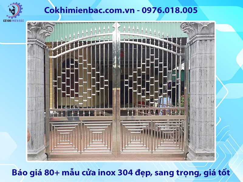 Báo giá 80+ mẫu cửa inox 304 đẹp, sang trọng, giá tốt