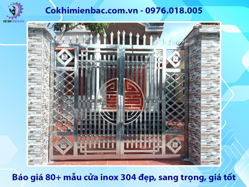 Báo giá 80+ mẫu cửa inox 304 đẹp, sang trọng, giá tốt