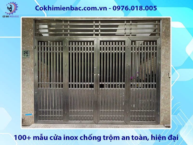 100+ mẫu cửa inox chống trộm an toàn, hiện đại năm 2026