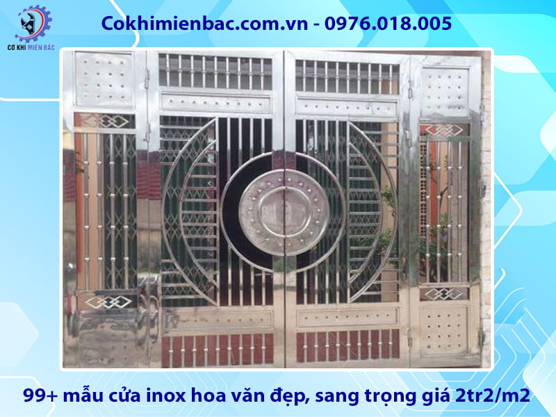 99+ mẫu cửa inox hoa văn đẹp, sang trọng giá 2tr2/m2
