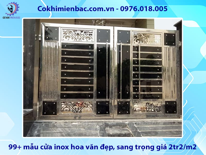 99+ mẫu cửa inox hoa văn đẹp, sang trọng giá 2tr2/m2