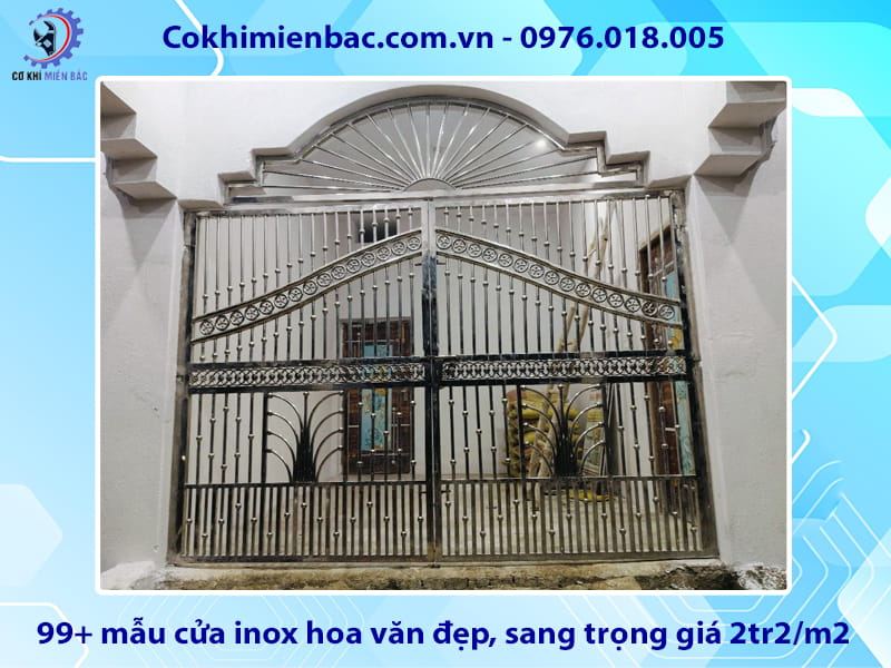 99+ mẫu cửa inox hoa văn đẹp, sang trọng giá 2tr2/m2