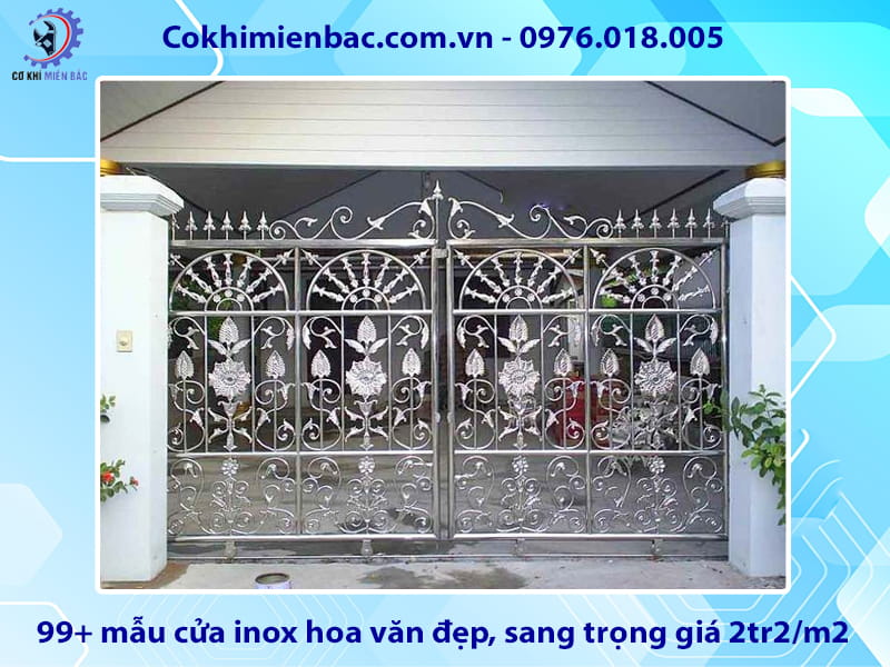 99+ mẫu cửa inox hoa văn đẹp, sang trọng giá 2tr2/m2