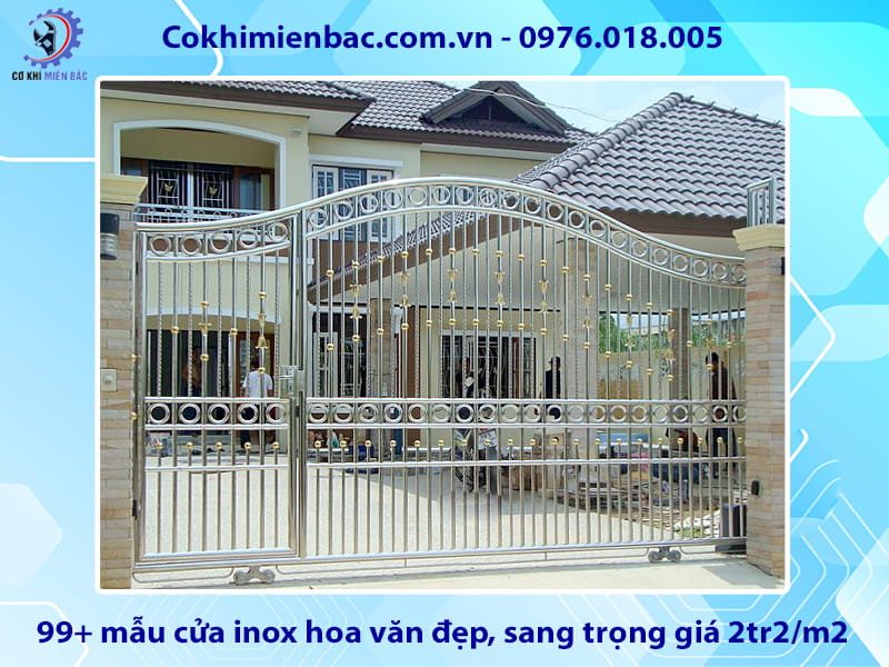 99+ mẫu cửa inox hoa văn đẹp, sang trọng giá 2tr2/m2