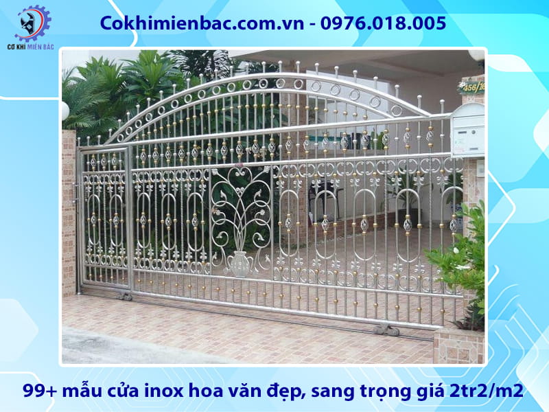 99+ mẫu cửa inox hoa văn đẹp, sang trọng giá 2tr2/m2
