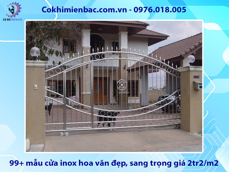 99+ mẫu cửa inox hoa văn đẹp, sang trọng giá 2tr2/m2