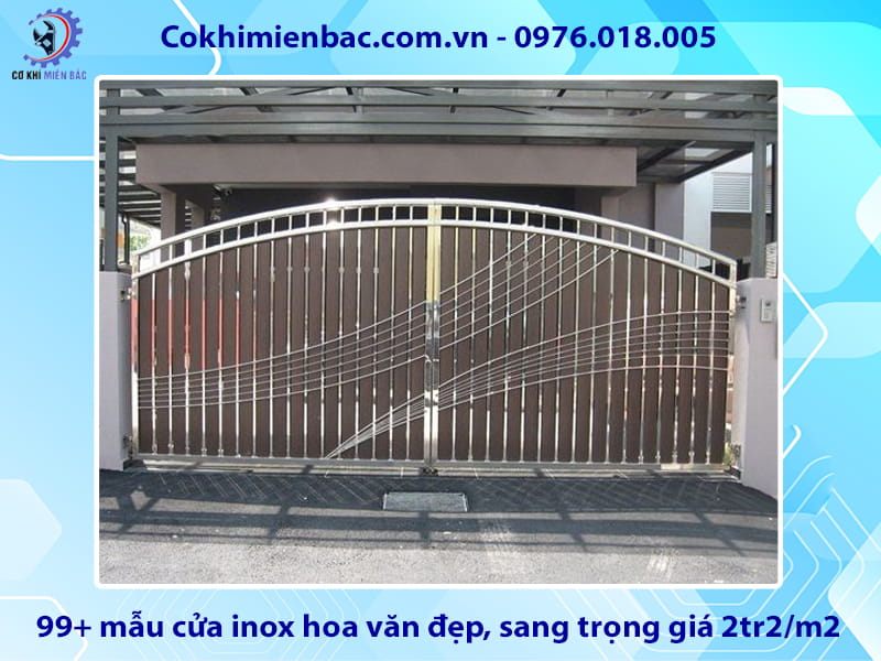 99+ mẫu cửa inox hoa văn đẹp, sang trọng giá 2tr2/m2
