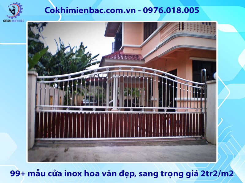 99+ mẫu cửa inox hoa văn đẹp, sang trọng giá 2tr2/m2