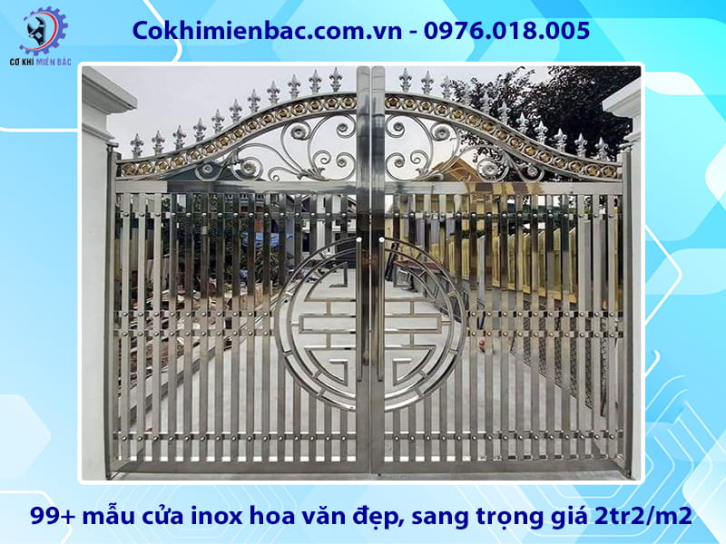 99+ mẫu cửa inox hoa văn đẹp, sang trọng giá 2tr2/m2