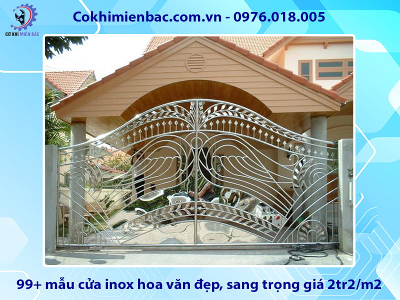 99+ mẫu cửa inox hoa văn đẹp, sang trọng giá 2tr2/m2