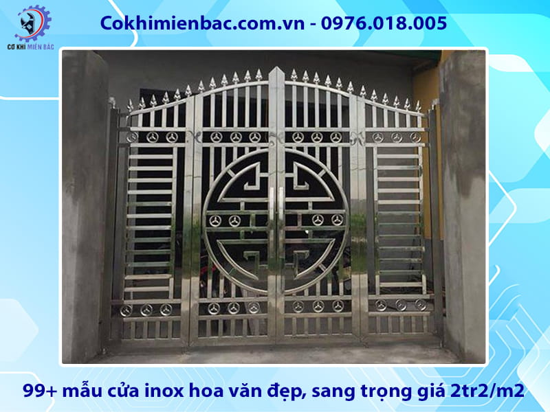 99+ mẫu cửa inox hoa văn đẹp, sang trọng giá 2tr2/m2