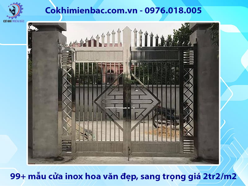 99+ mẫu cửa inox hoa văn đẹp, sang trọng giá 2tr2/m2