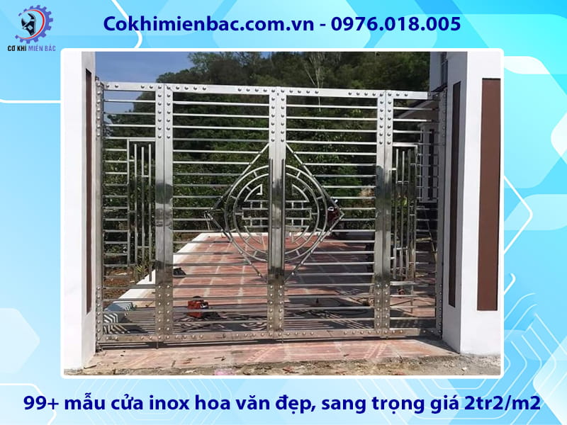 99+ mẫu cửa inox hoa văn đẹp, sang trọng giá 2tr2/m2