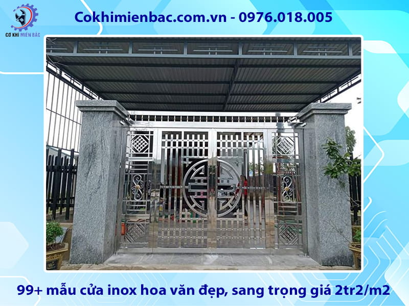 99+ mẫu cửa inox hoa văn đẹp, sang trọng giá 2tr2/m2