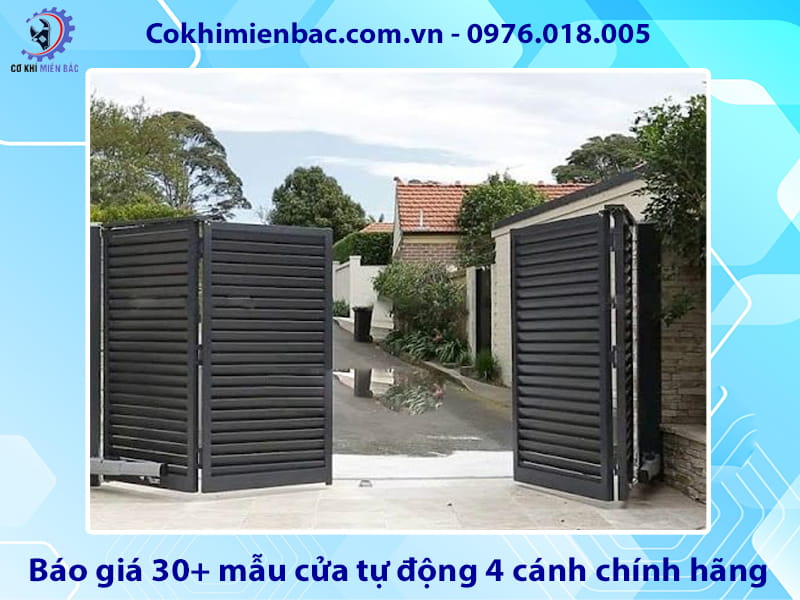 Báo giá 30+ mẫu cửa tự động 4 cánh chính hãng cập nhật 2026