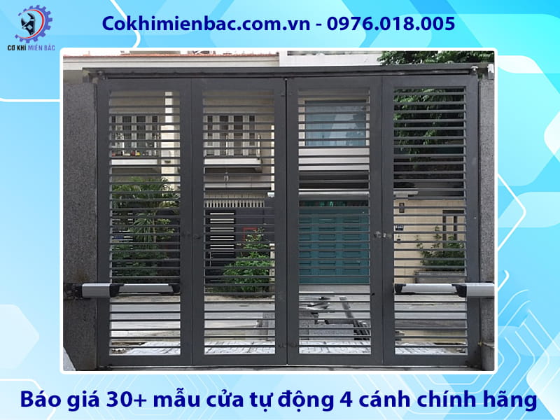 Báo giá 30+ mẫu cửa tự động 4 cánh chính hãng cập nhật 2026