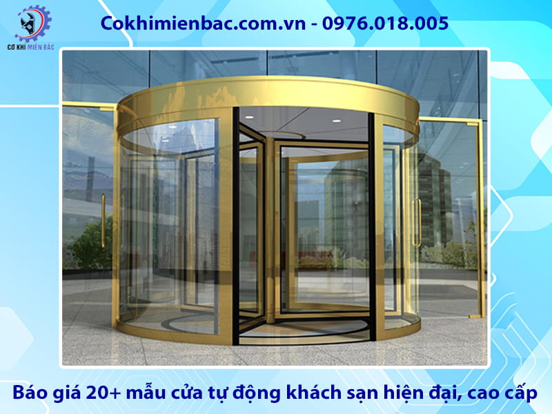Báo giá 20+ mẫu cửa tự động khách sạn hiện đại, cao cấp
